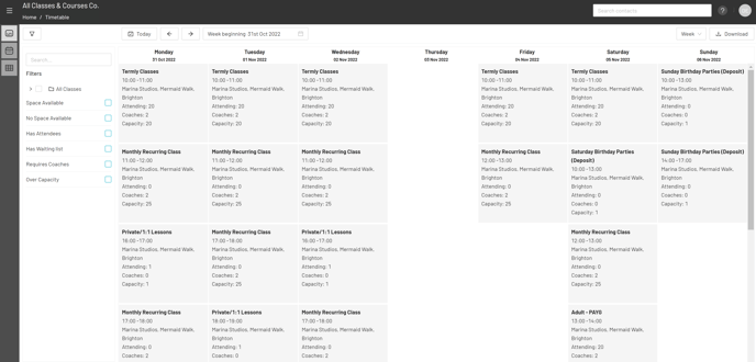 Timetable - Agenda View